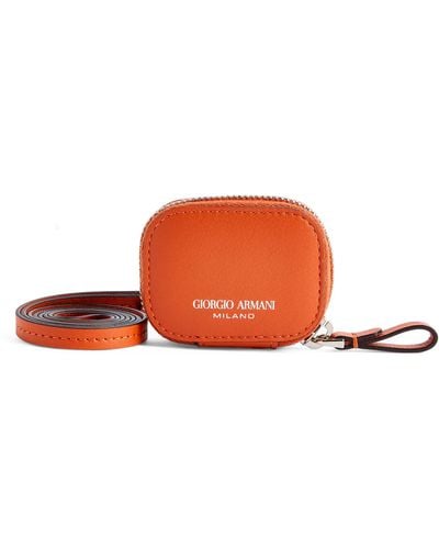 Giorgio Armani Leather Airpods Case - Orange