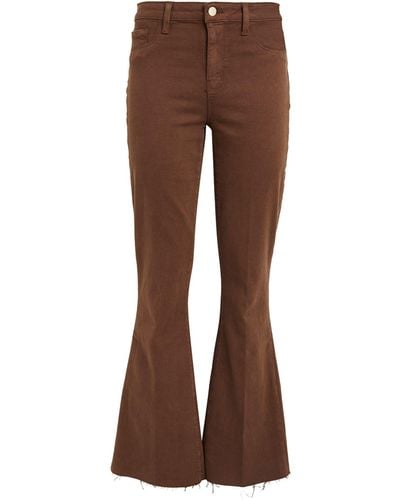 L'Agence Flared Sera Jeans - Brown
