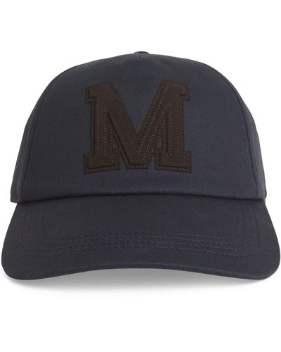 Moncler Cotton Monogram Baseball Cap - Blue