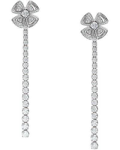 BVLGARI White Gold And Diamond Fiorever Convertible Earrings