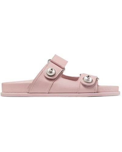 Jimmy Choo Fayence Leather Sandals - Pink