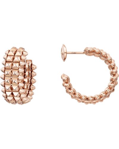 Cartier Rose Gold Clash De Hoop Earrings - Metallic