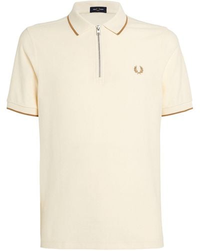 Fred Perry Crepe Piqué Polo Shirt - Natural