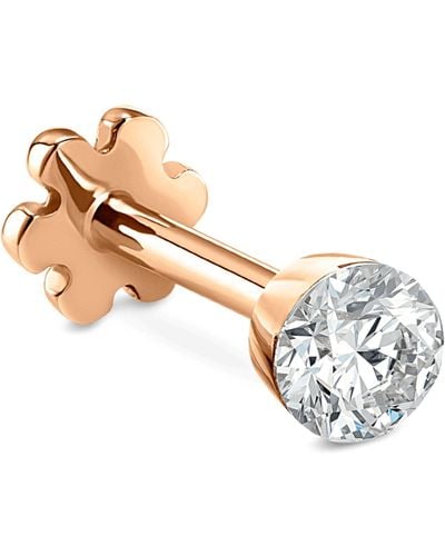 Maria Tash Rose Gold Invisible Set Diamond Threaded Stud Earring (2.5mm) - Metallic
