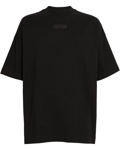 Fear Of God Cotton Logo-patch T-shirt - Black