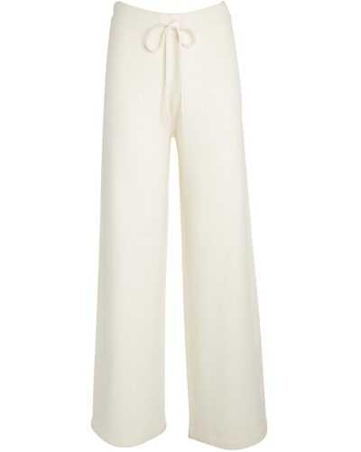Yves Salomon Wide-leg Knitted Pants - White
