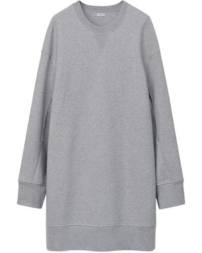Loewe Oversized Sweatshirt Dress - Grey