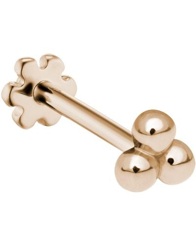 Maria Tash Gold Ball Trinity Threaded Stud Earring (2.5mm) - Metallic