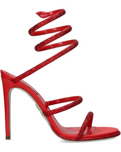 Rene Caovilla Crystal-embellished Cleo Sandals 105 - Red