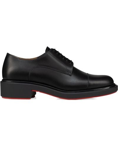 Christian Louboutin Leather Urbino Derby Shoes - Black