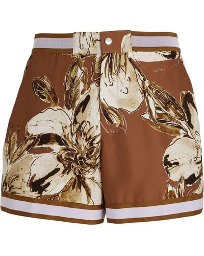 CHE Hopper Print Baller Swim Shorts - Brown