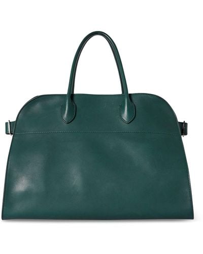 The Row Leather Soft Margaux 15 Top-handle Bag - Green