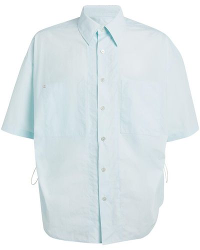 WOOYOUNGMI Cotton-blend Crackled Shirt - Blue