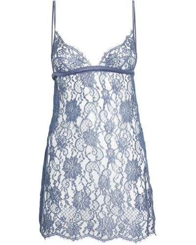 Coco De Mer Lace Hera Slip Dress - Blue