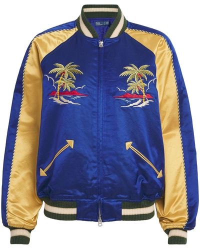 Polo Ralph Lauren Embroidered Bomber Jacket - Blue