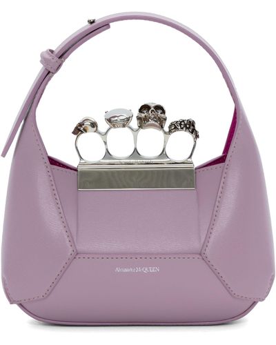 Alexander McQueen Mini Jewelled Top-handle Bag - Purple