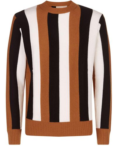 Sandro Vertical Stripe Sweater - Natural