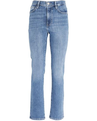 FRAME Le High Long Straight Jeans - Blue