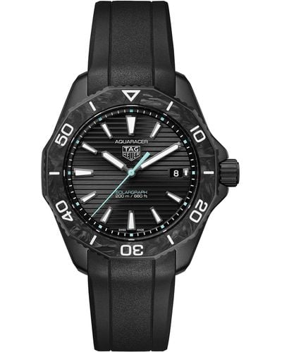 Tag Heuer Stainless Steel Aquaracer Professional 200 Solargraph Watch 40mm - Black