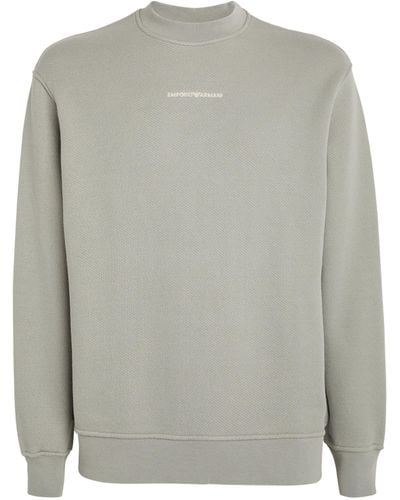 Emporio Armani Cotton Logo Sweatshirt - Grey
