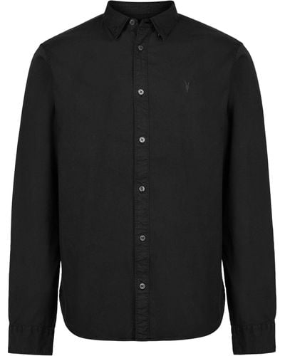 AllSaints Stretch-cotton Hawthorne Shirt - Black