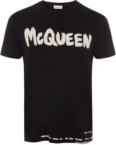 Alexander McQueen Graffiti Logo T-shirt - Black