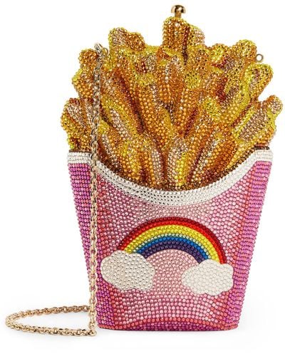 Judith Leiber Crystal-embellished French Fries Clutch Bag - Pink