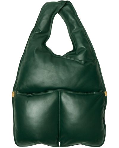 Burberry Large Leather Snip Shoulder Bag - Green
