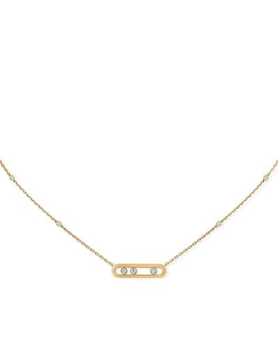 Messika Yellow Gold And Diamond Baby Move Classique Necklace - Natural