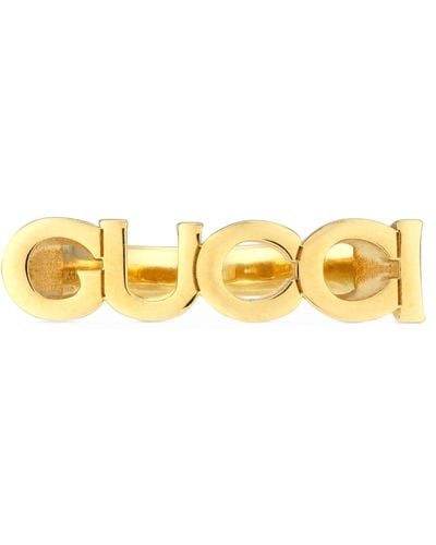 Gucci Script Letter Ring - Metallic