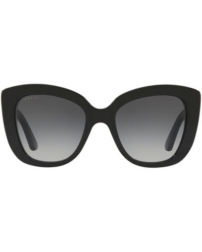 Gucci Oversized Round Sunglasses - Black
