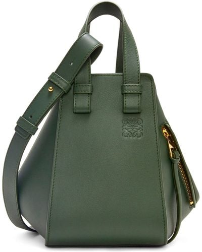 Loewe Leather Hammock Top-handle Bag - Green