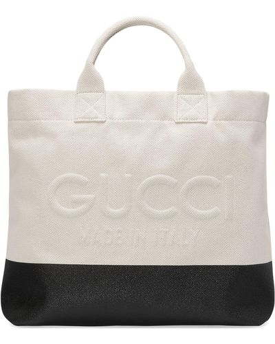 Gucci Canvas Tote Bag - Natural
