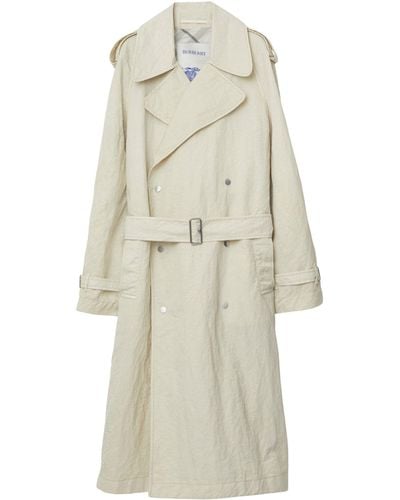 Burberry Double-breasted Trench Coat - White