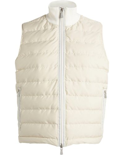Eleventy Quilted Gilet - White
