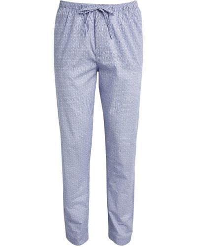 Zimmerli of Switzerland Patterned Pajama Pants - Blue