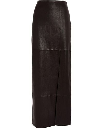 Rag & Bone Leather Ilana Maxi Skirt - Black