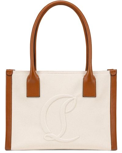 Christian Louboutin By My Side Small Canvas Tote Bag - White