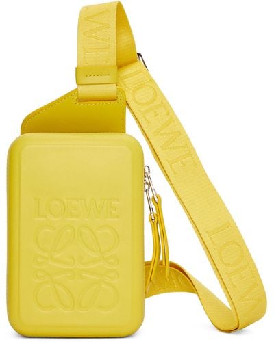 Loewe Leather Molded Sling Cross-body Bag - Yellow