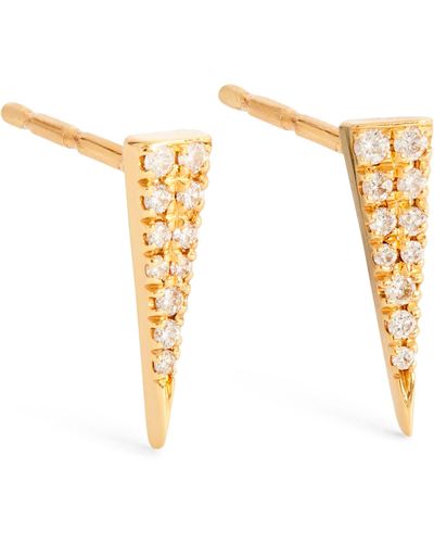 Eva Fehren Yellow Gold And Pavé Diamond Fringe Stud Earrings - Metallic