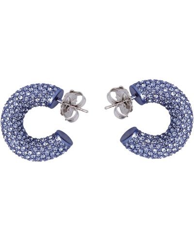 AMINA MUADDI Mini Cameron Hoop Earrings - Blue