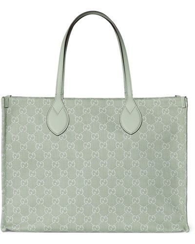 Gucci Large Ophidia Gg Tote Bag - Green