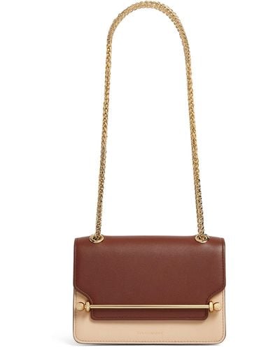 Strathberry Mini Leather East West Shoulder Bag - White