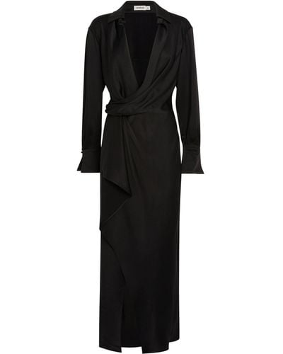 Jonathan Simkhai Satin Talita Midi Dress - Black