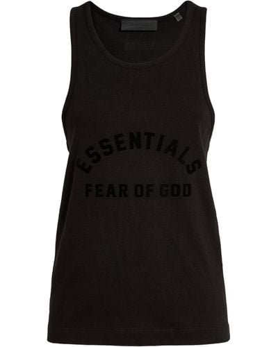 Fear Of God Logo Print Tank Top - Black