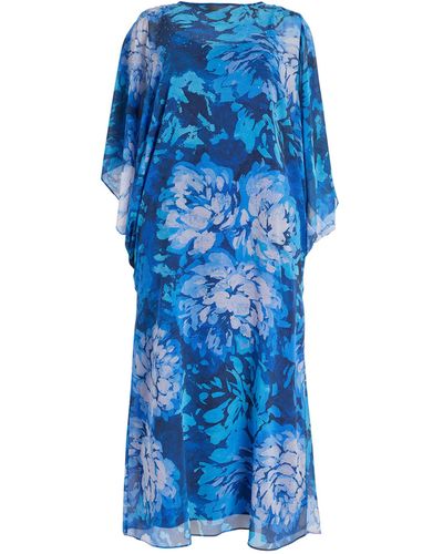 Marina Rinaldi Floral Maxi Dress - Blue