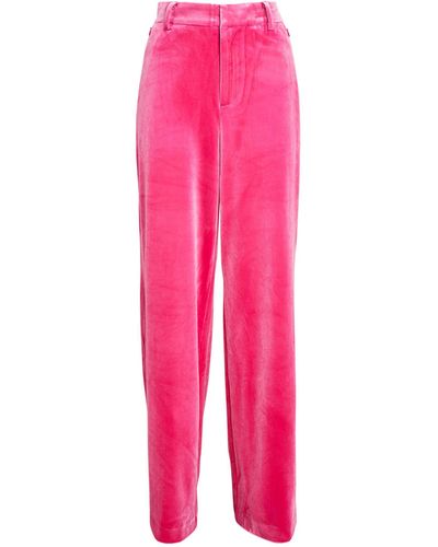 GOOD AMERICAN Velvet Wide-leg Pants - Pink
