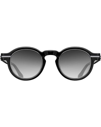 Matsuda Thick-frame Round Sunglasses - Black