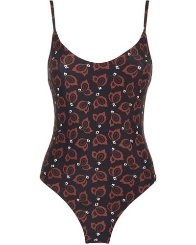 Matteau Casablanca Print Scoop Swimsuit - Brown