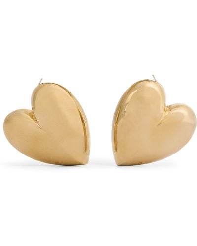 Jennifer Fisher Yellow Gold-plated Puffy Heart Earrings - Natural